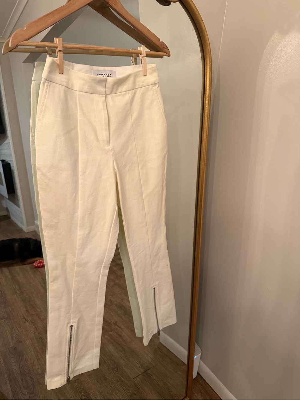 Derek Lam 10 Crosby Off White Van Zip Ankle Pants